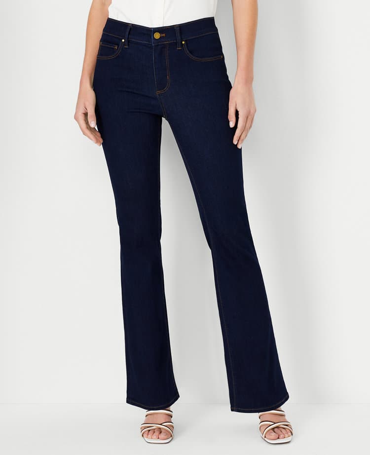 Mid Rise Boot Cut Jeans in Rinse Wash - image 2