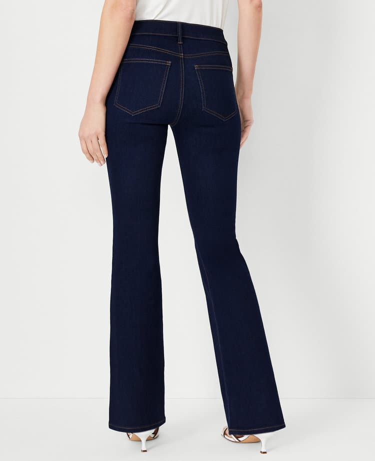 Mid Rise Boot Cut Jeans in Rinse Wash - image 3