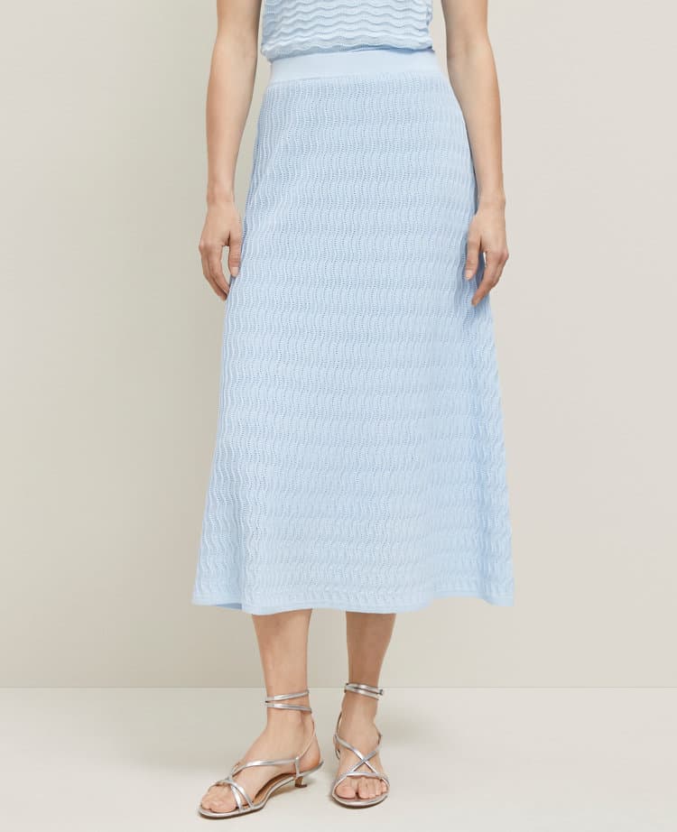 Wavy Stitch Midi Skirt - image 2