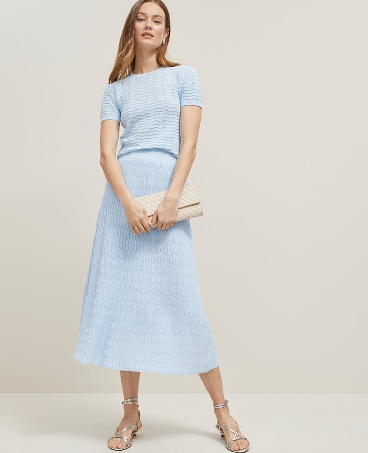 Wavy Stitch Midi Skirt - image 4