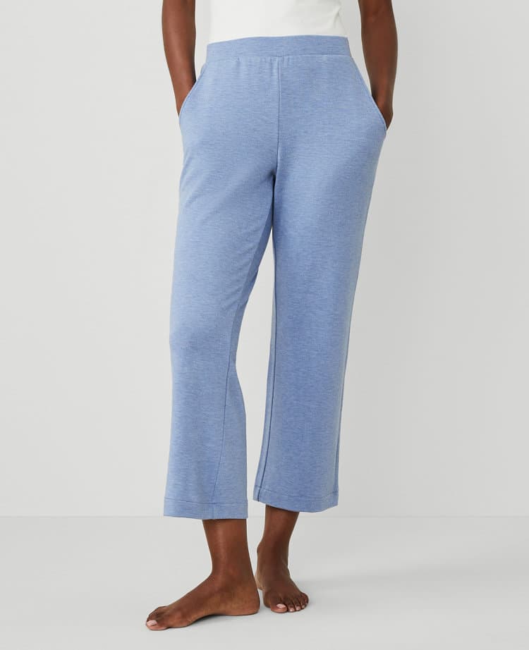 Heathered Wide-Leg Lounge Pant