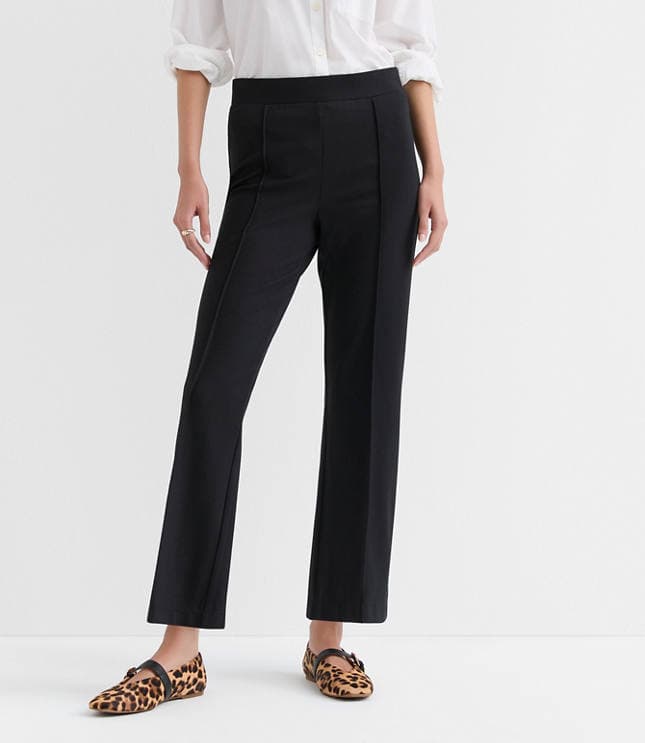 Pintucked Kick Crop Pants in Ponte - image 2