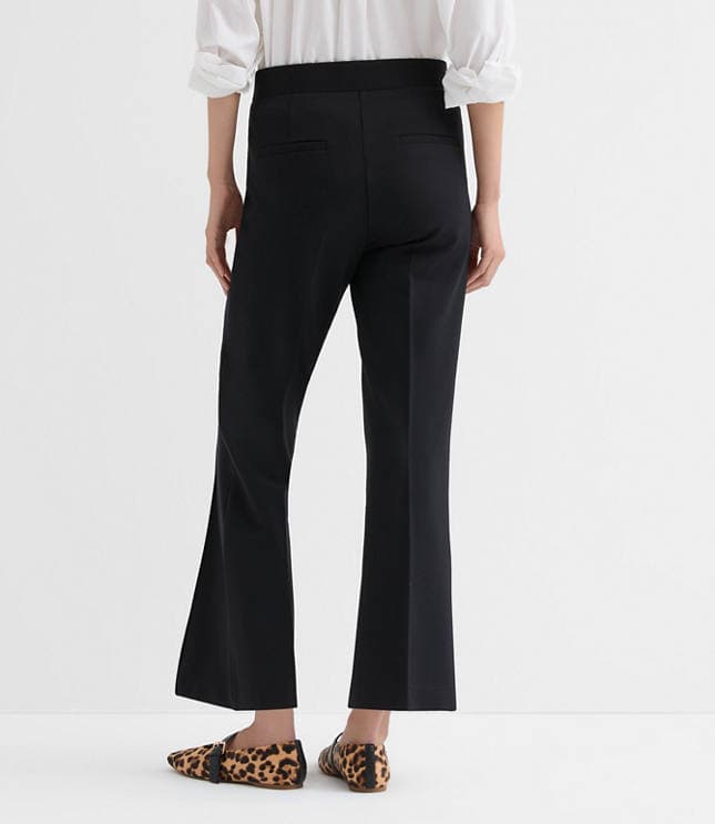 Pintucked Kick Crop Pants in Ponte - image 3