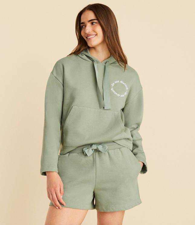 Lou & Grey Fleece Drawstring Shorts