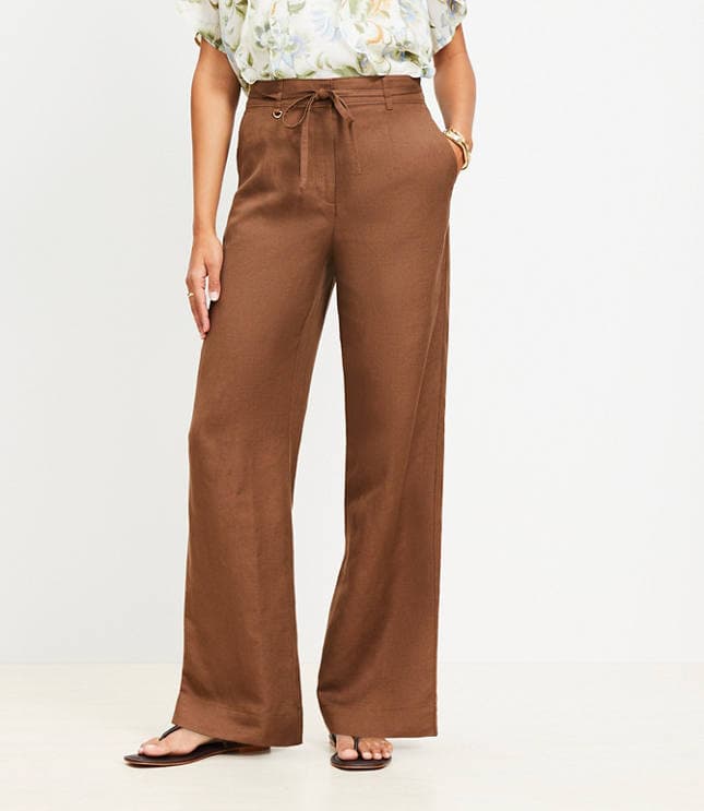 Straight Pants in Linen Blend - image 2