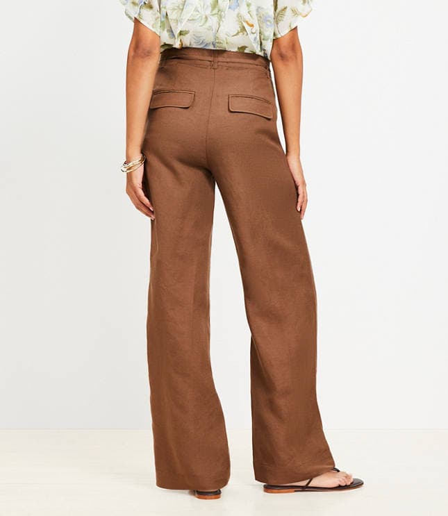 Straight Pants in Linen Blend - image 3