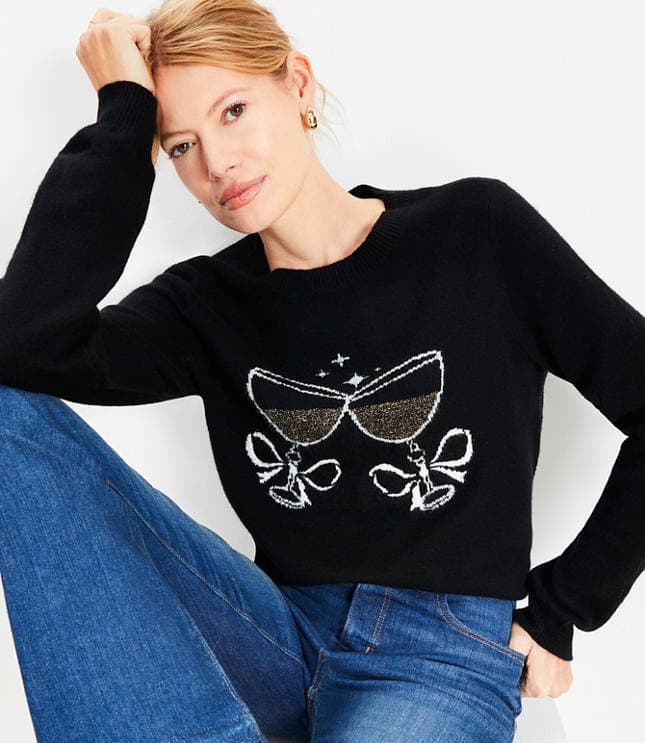 Champagne Glass Sweater - image 1