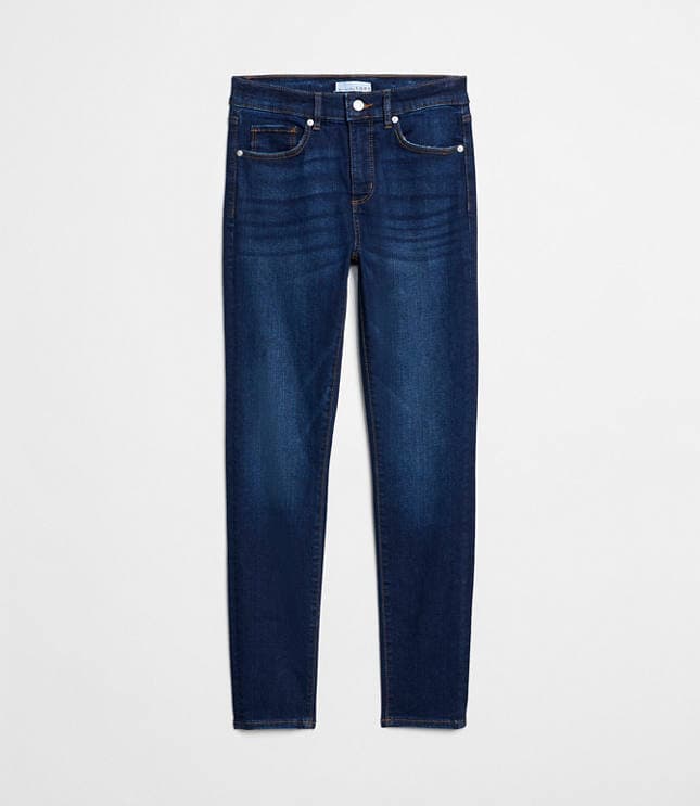 Petite Mid Rise Skinny Jeans in Vintage Dark Wash - image 1