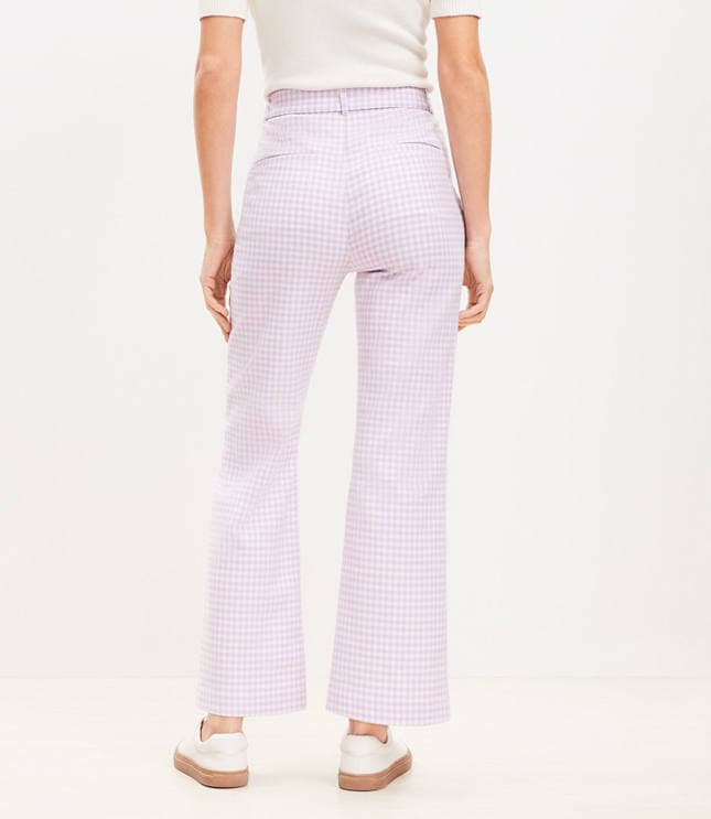 Belted Sutton Kick Crop Pants in Gingham - image 3