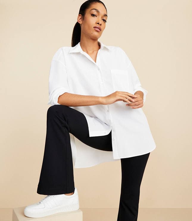 Lou & Grey Oversized Wanderweave Pocket Tunic Shirt - image 1