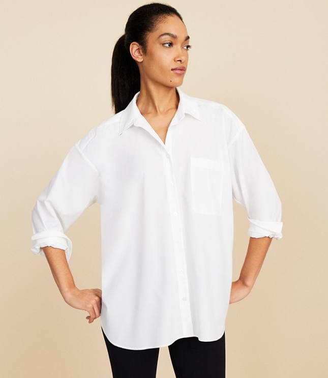 Lou & Grey Oversized Wanderweave Pocket Tunic Shirt - image 2