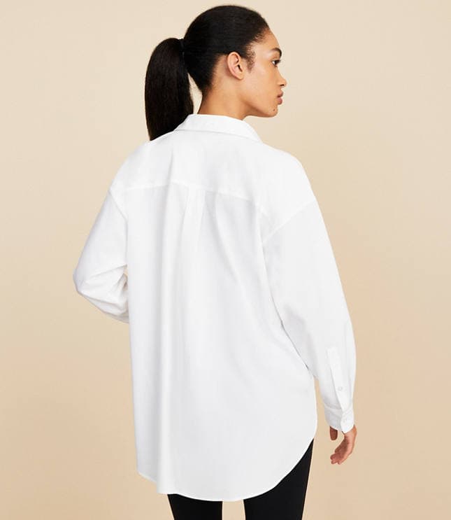 Lou & Grey Oversized Wanderweave Pocket Tunic Shirt - image 3