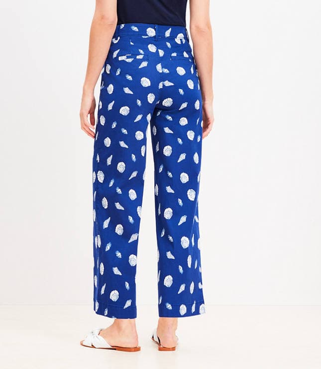 Palmer Wide Leg Crop Pants in Shell Print - image 3