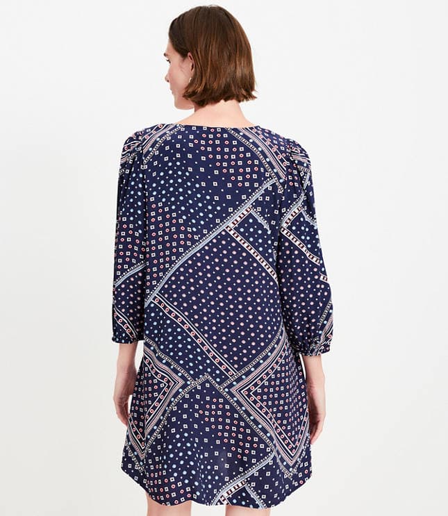 Bandana Print Pleated Mini Pocket Dress - image 3