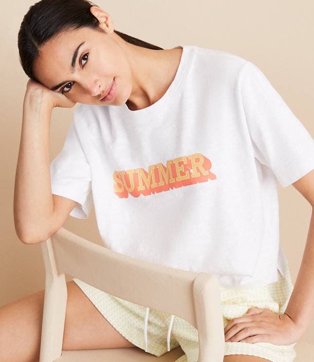 Lou & Grey Summer Cropped Soft Slub Tee - image 2