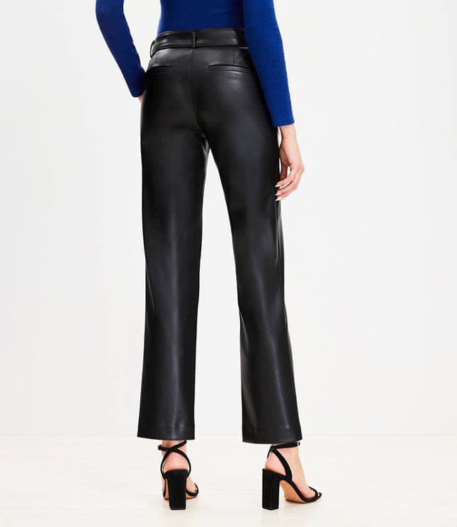 Belted Riviera Slim Pants in Faux Leather - image 3