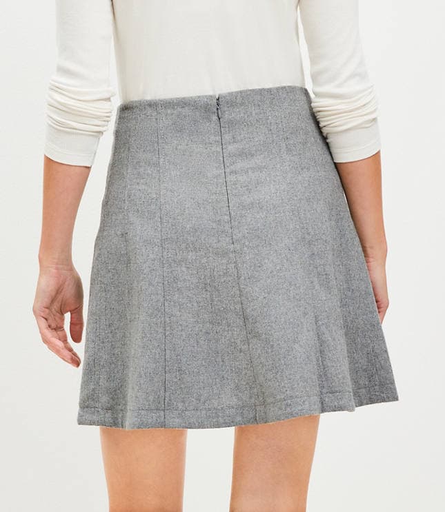 Petite Wool Blend Seamed Mini Skirt - image 3