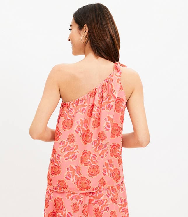Textured Floral Tie Strap Off The Shoulder Top - image 3