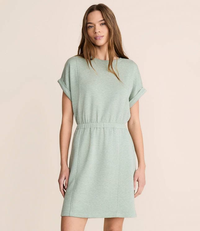Lou & Grey Heathered Scubasoft Mini Pocket Dress - image 1