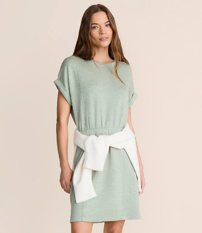Lou & Grey Heathered Scubasoft Mini Pocket Dress - image 2