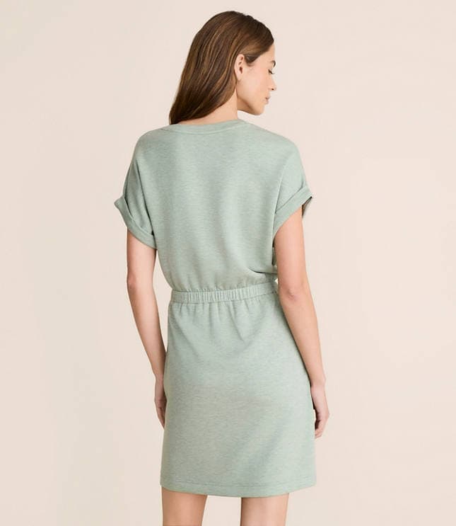 Lou & Grey Heathered Scubasoft Mini Pocket Dress - image 3