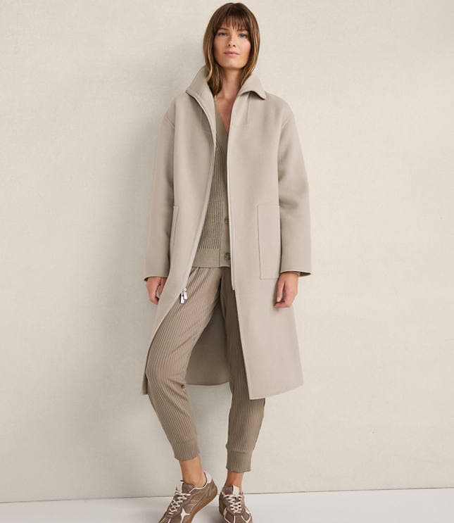 Haven Well Within Wool Blend Funnel Neck Coat - image 1