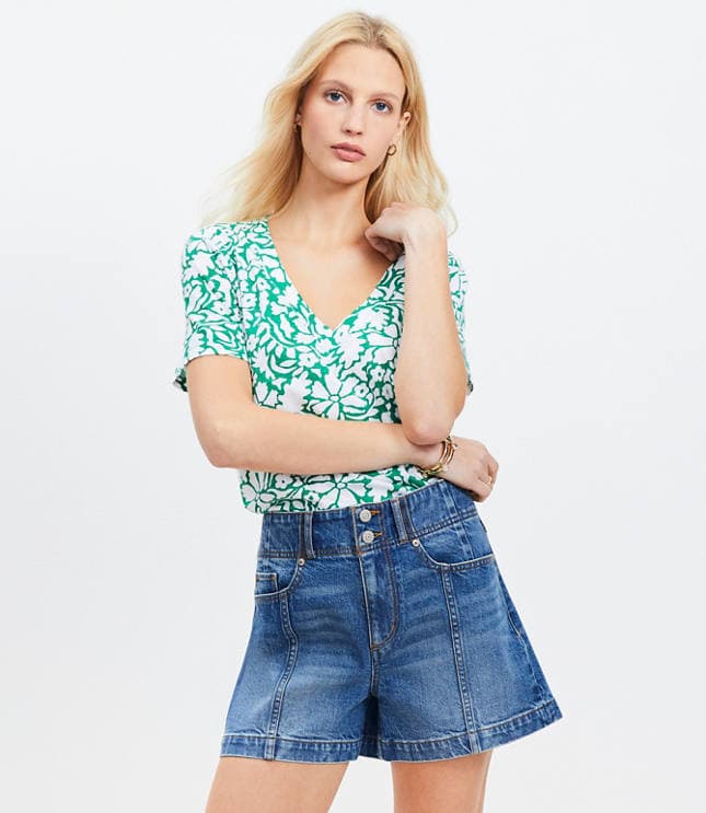 Floral Everyday V-Neck Tee - image 2