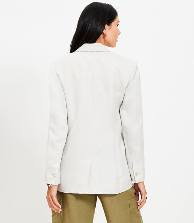 Tall Oversized Linen Cotton Modern Blazer - image 3