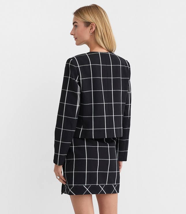 Windowpane Double Breasted Jacket - image 3