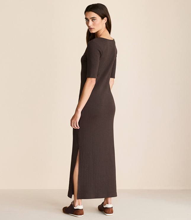 Lou & Grey Ribbed Maxi Elbow Sleeve Dress - image 3