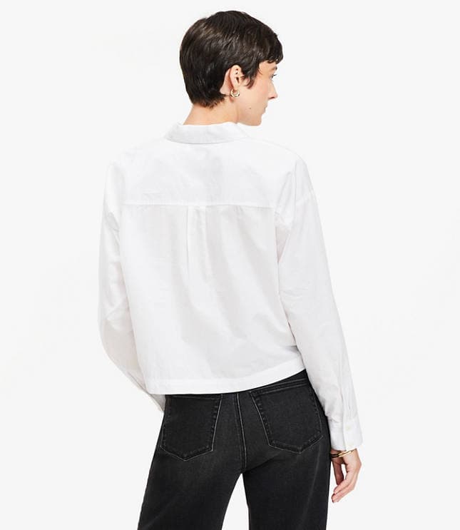 Petite Poplin Wide Sleeve Modern Utility Shirt - image 3