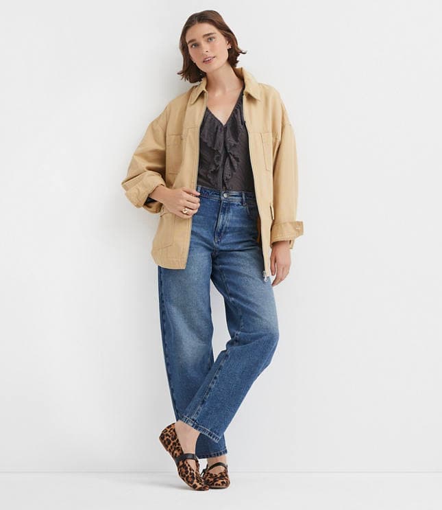 High Rise Barrel Jeans in Authentic Vintage Mid Wash - image 1