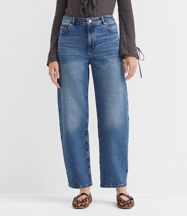 High Rise Barrel Jeans in Authentic Vintage Mid Wash - image 2