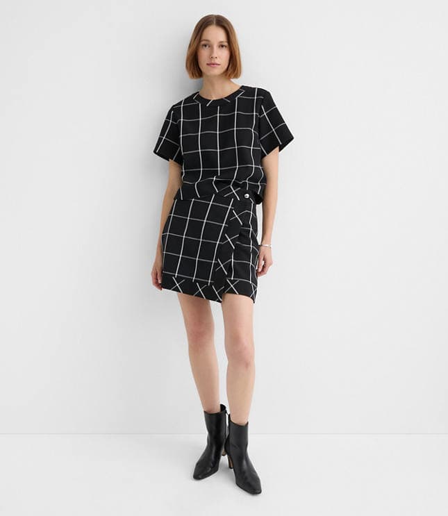 Windowpane Frame Neck Top - image 2