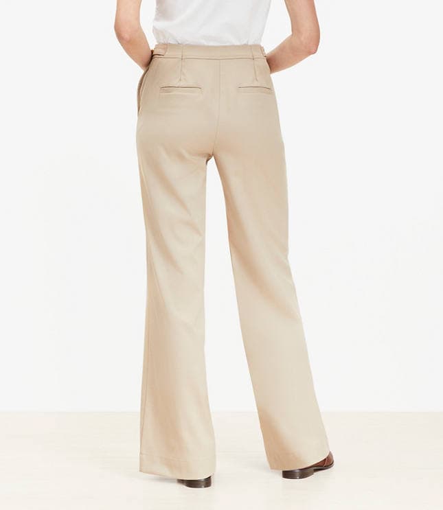 Tab Waist Wide Leg Pants in Twill - image 3