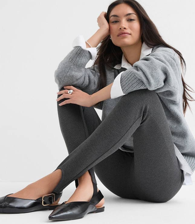 Stirrup Leggings in Heathered Ponte - image 5
