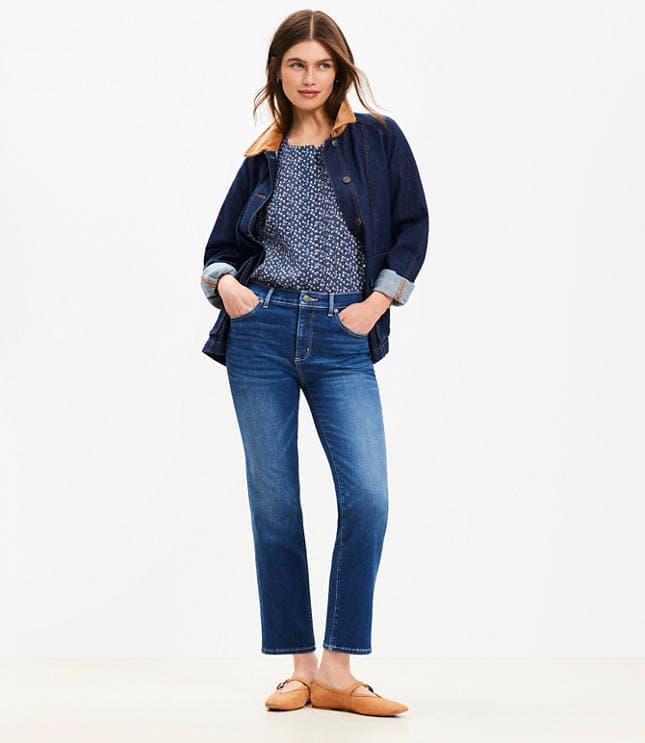 Mid Rise Slim Jeans in Original Medium Stone Wash - image 1