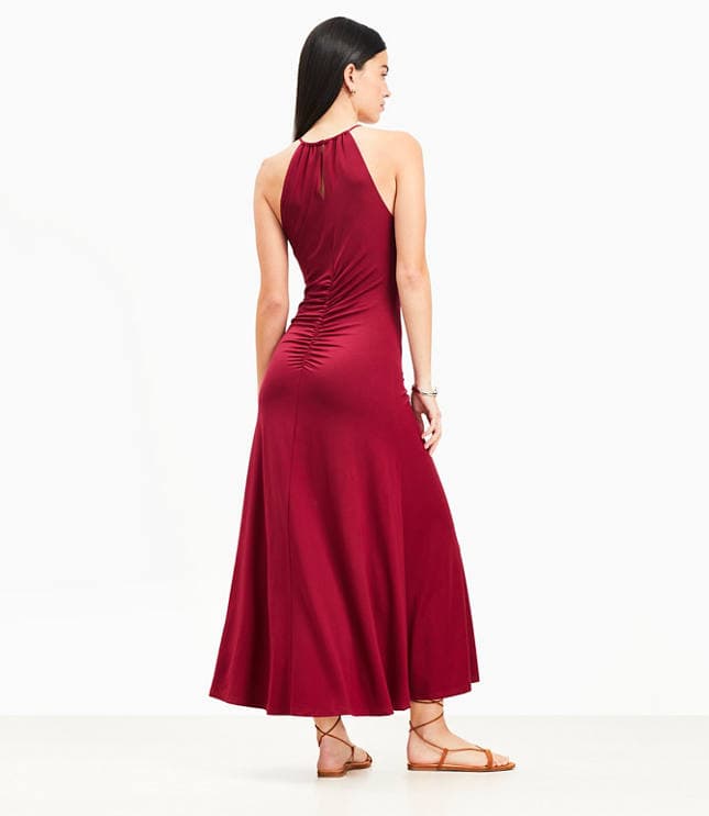 Ruched Midi Halter Dress - image 3