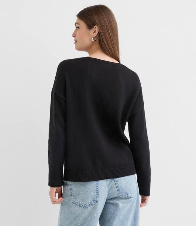 V-Neck Relaxed Everyday Sweater - image 3