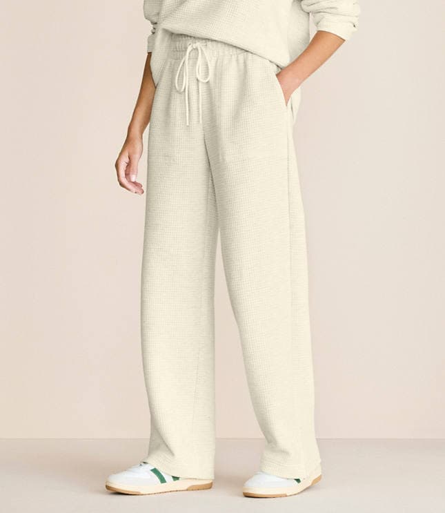 Lou & Grey Heathered Wafflestitch Straight Leg Pants - image 3