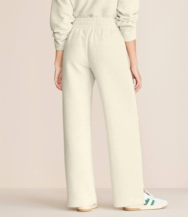 Lou & Grey Heathered Wafflestitch Straight Leg Pants - image 4