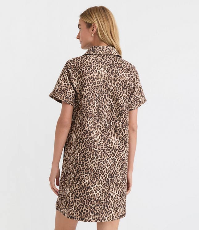 Petite Leopard Print Mini Pocket Dress - image 4