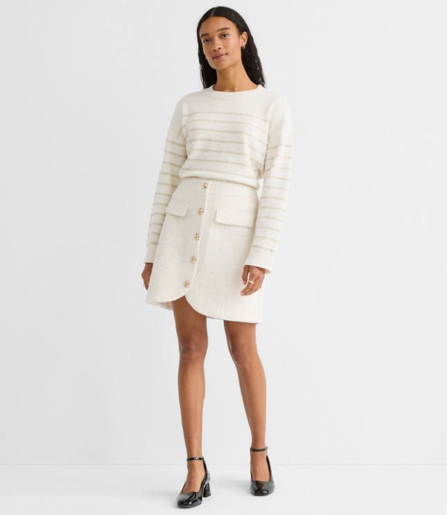 Boucle Button Mini Skirt - image 1