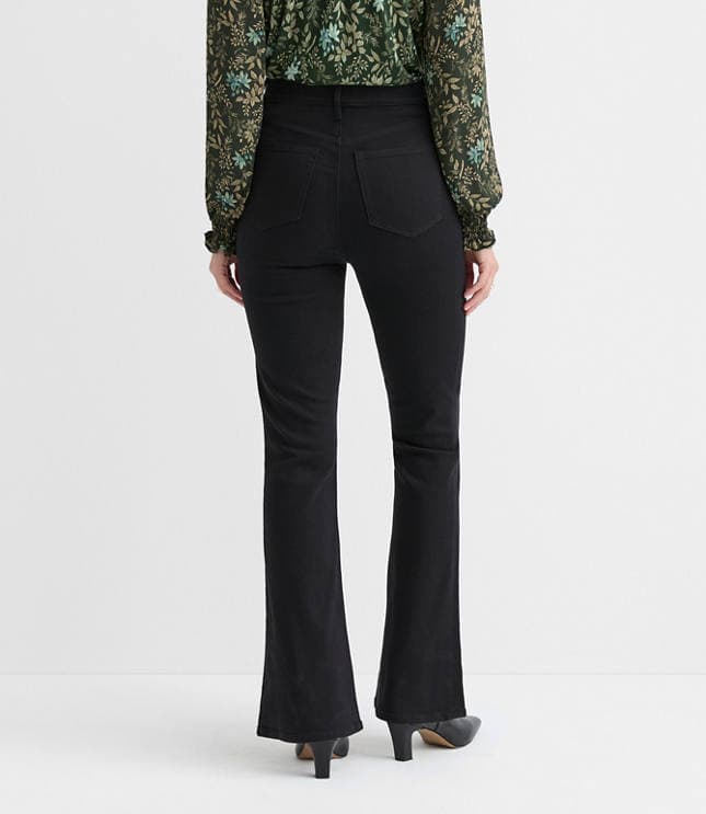 Curvy High Rise Slim Flare Jeans in Jet Black Wash - image 2