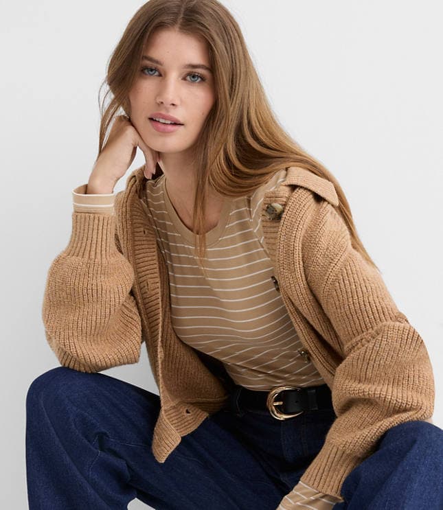 Striped Micro Modal Crew Neck Long Sleeve Tee - image 2