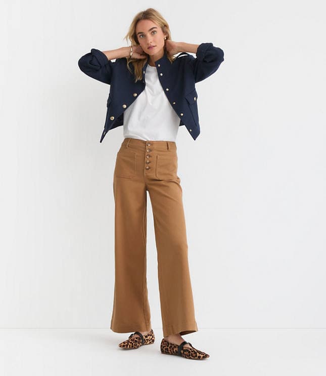 Palmer Wide Leg Pants in Twill - image 1