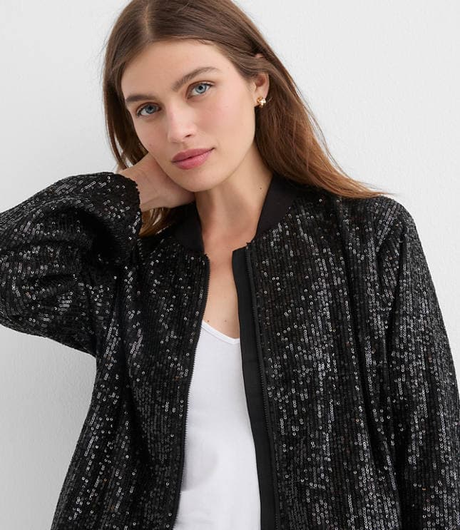 Sequin Bomber Jacket - image 2