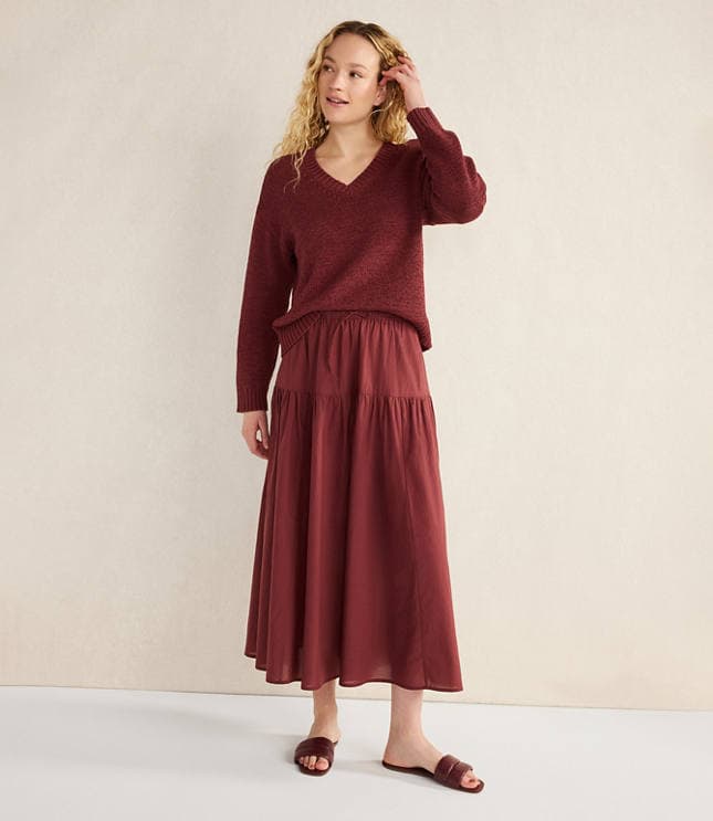 Haven Well Within Organic Cotton Flat Tape V-Neck Sweater - image 1