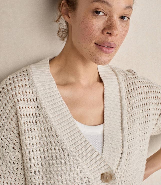 Haven Well Within Organic Cotton Open Stitch Cardigan - image 3