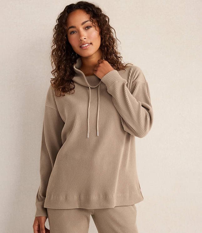 Haven Well Within Ottoman Rib Cowl Neck Top - image 1